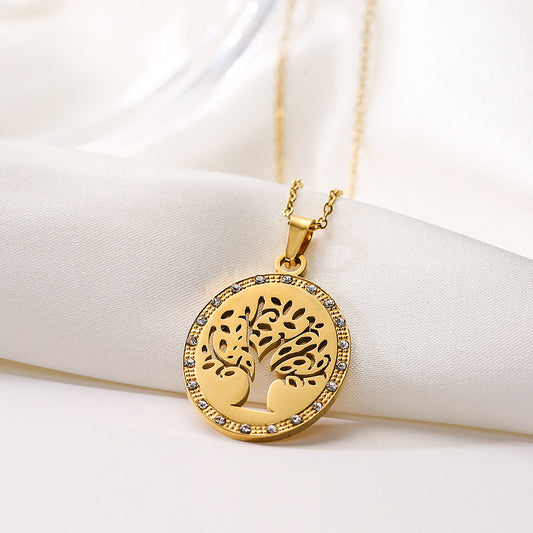 Life of Tree Hollow Pendants Necklace