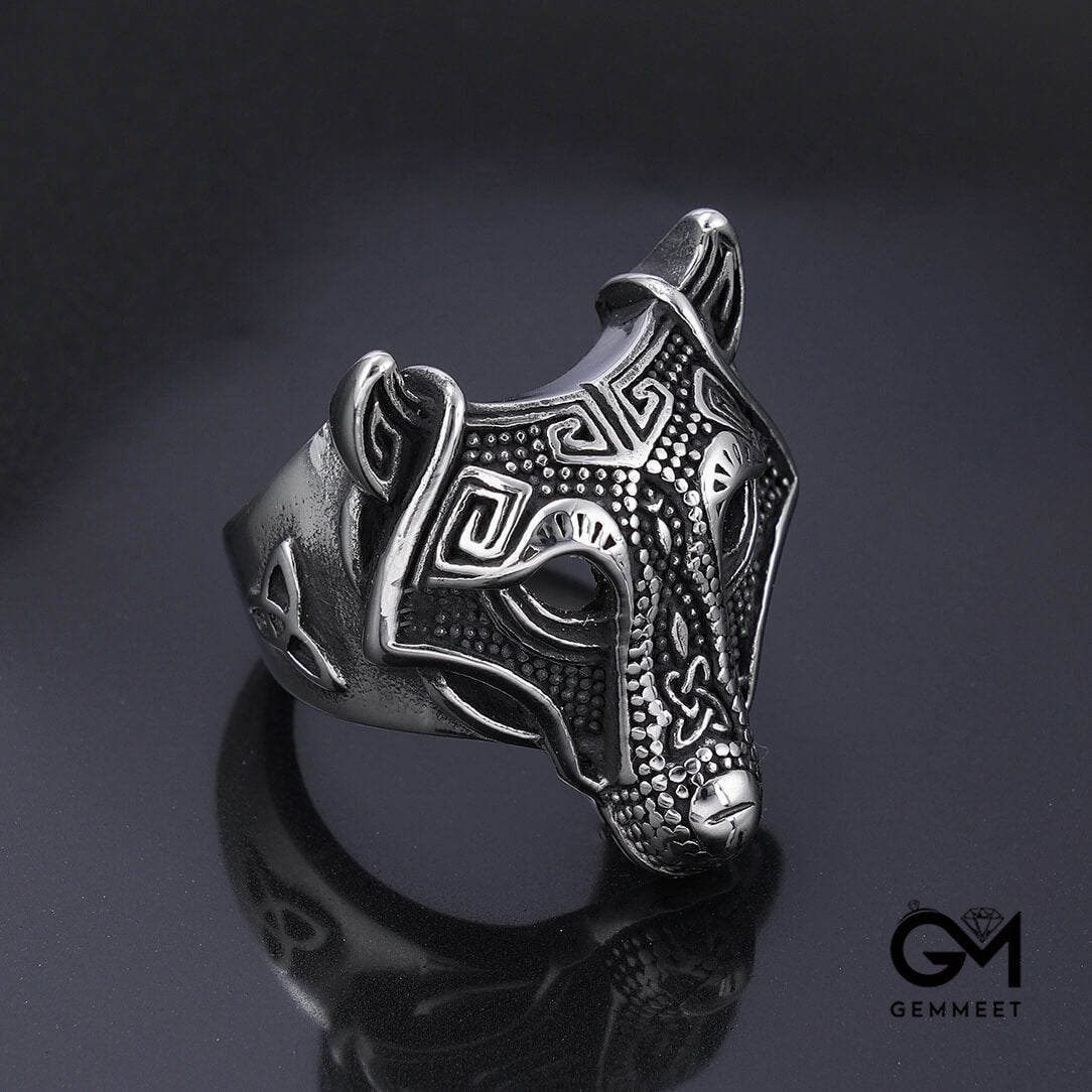 Personality Retro Overbearing Direwolf Ring