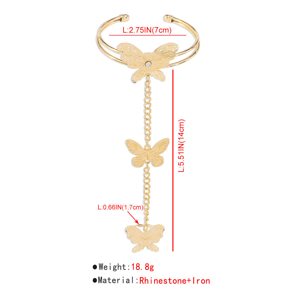 Halloween 3 Butterflies Gothic Bangle & Ring