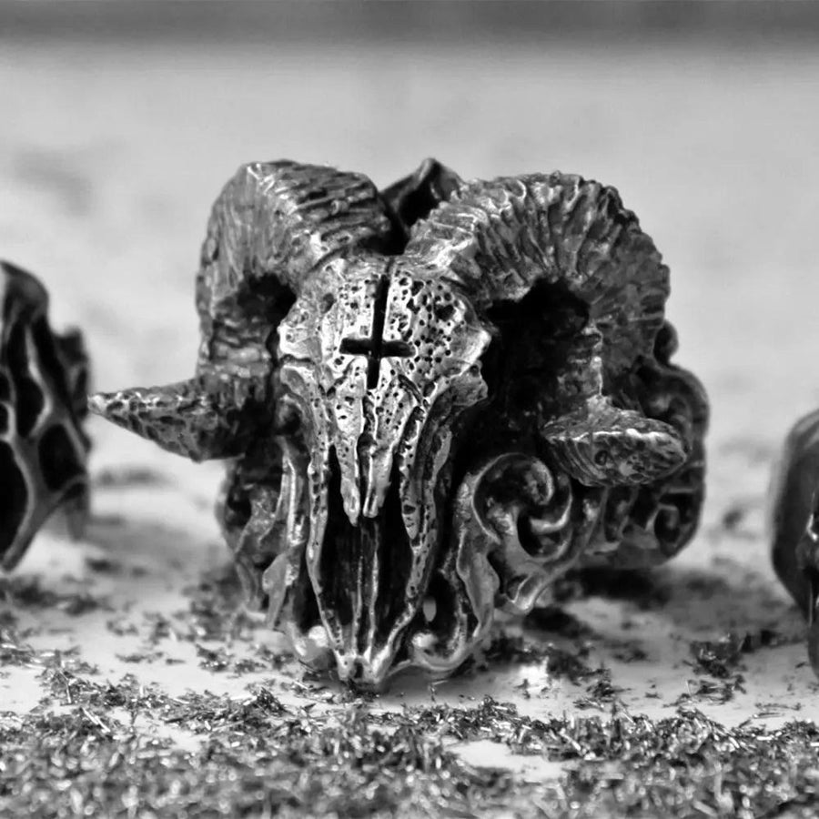 Satanic Demon Sorath Skull Ring