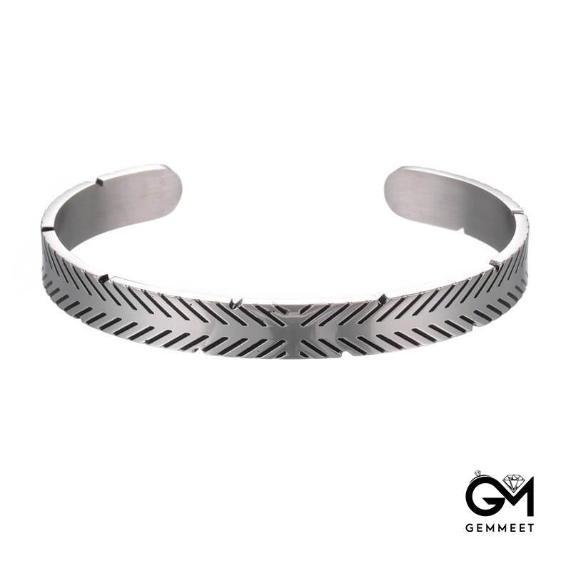 Vintage Titanium Steel Open Bracelet