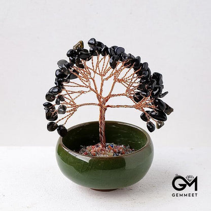 Gravel Crystal Gemstone Home Decoration Feng Shui Tree