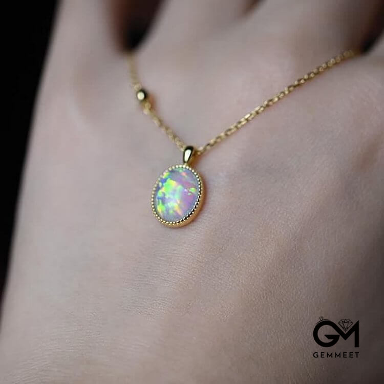 Delicate Natural Opal Necklace