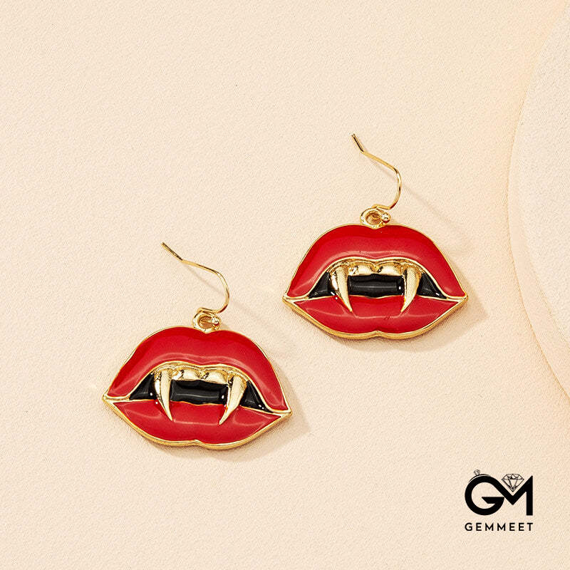 Creative studs for Christmas lip earrings