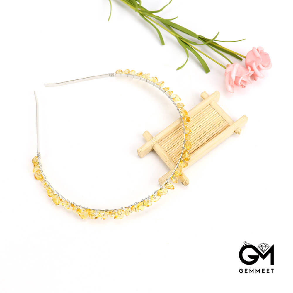 Winding Crystal Stone Crown Headband