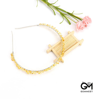 Winding Crystal Stone Crown Headband