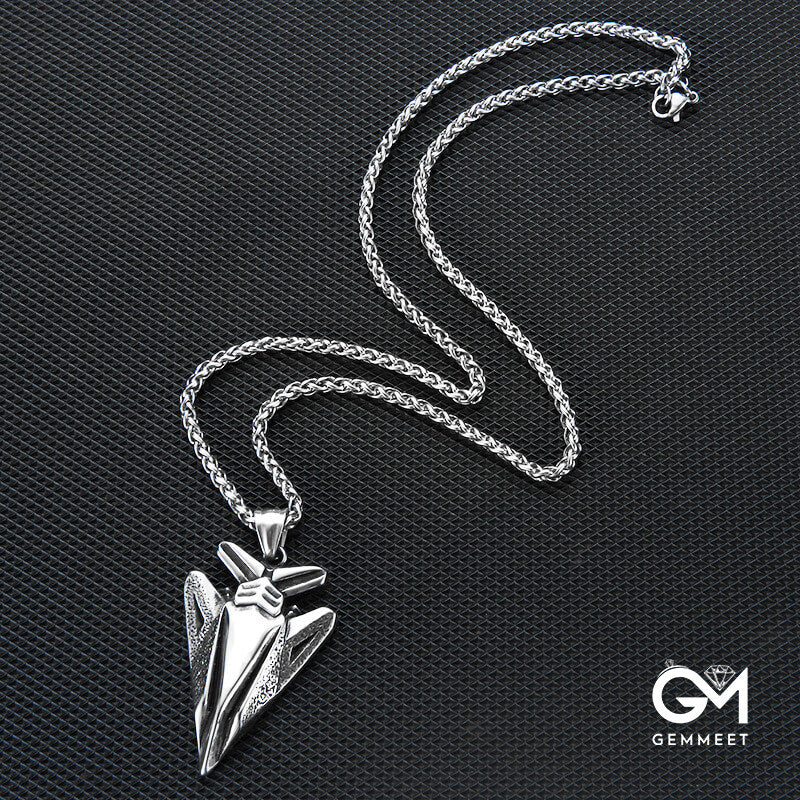 Vintage Titanium Steel Arrow Necklace