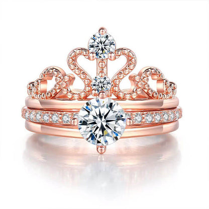 2 in 1 Hollow Crown Adjustable Ring