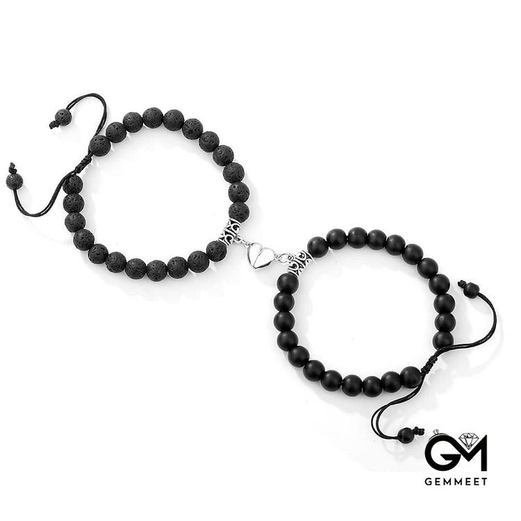 2pcs Magnet Attract Couple Bracelet Set