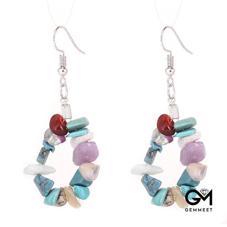 Simple Crystal Macadam Beaded Earrings