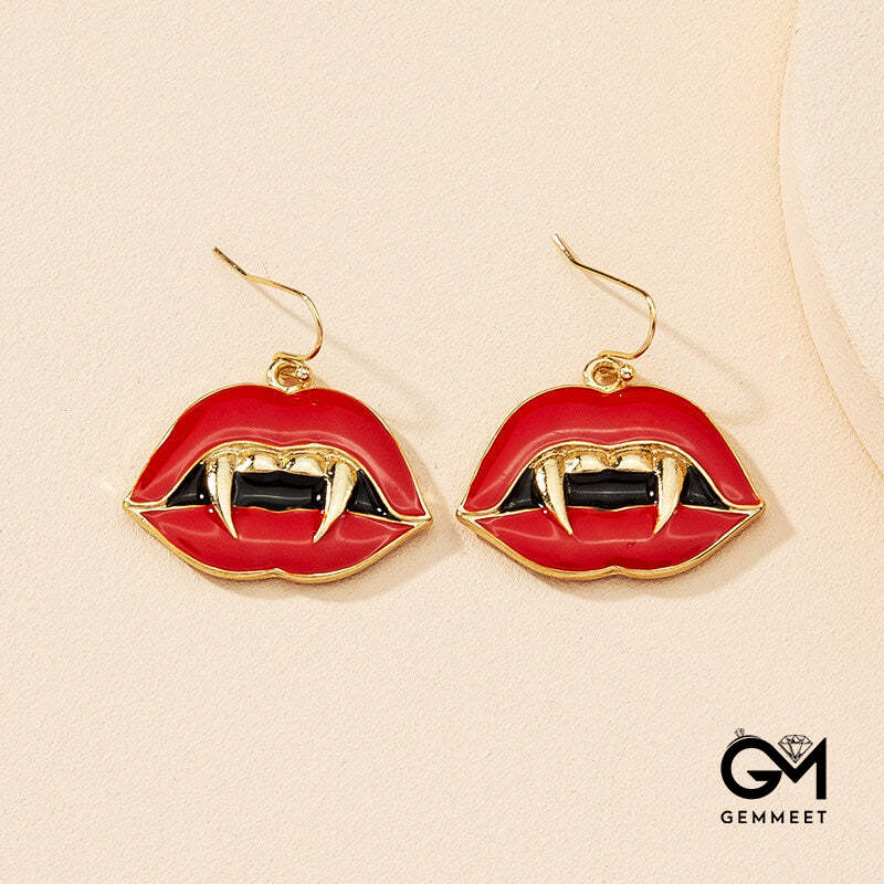 Creative studs for Christmas lip earrings