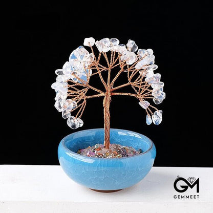 Gravel Crystal Gemstone Home Decoration Feng Shui Tree