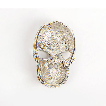 Halloween Diamond Skull Brooch Retro Personality Metal Brooch Jacket Suit Corsage Accessories