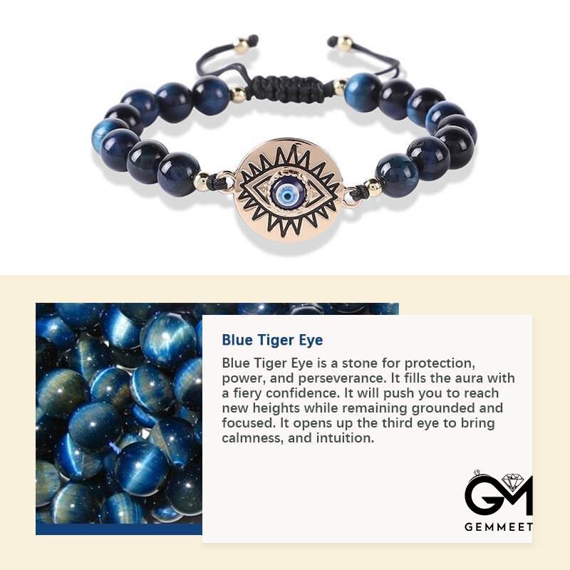 Creative Tiger Eye Evil Eye Protection Bracelet