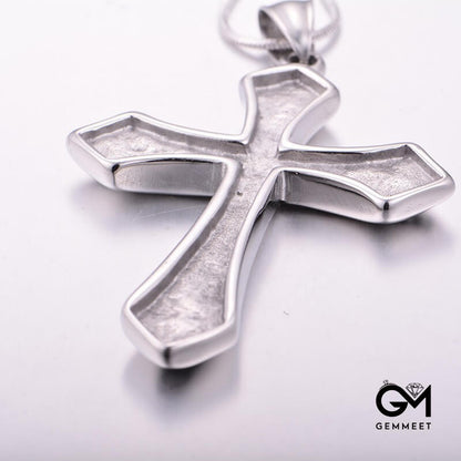 Titanium Steel Featured Cross Necklace