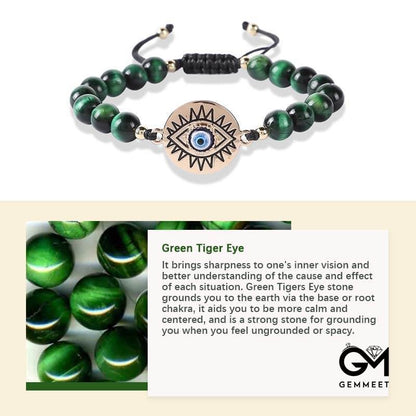 Creative Tiger Eye Evil Eye Protection Bracelet