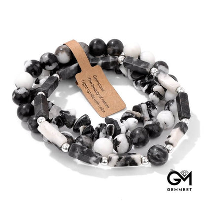 Stone Irregular Three Layer Bracelet Set