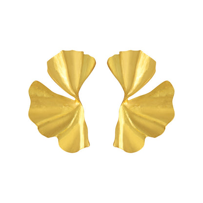 Fashion Temperament Simple Design Sense Ginkgo Leaf Earrings