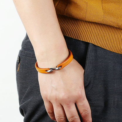 Retro Simple Leather Fashion Versatile Punk Rock Leather Bracelet