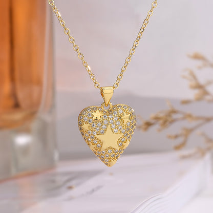 Heart & Star Totem Pendant Necklace