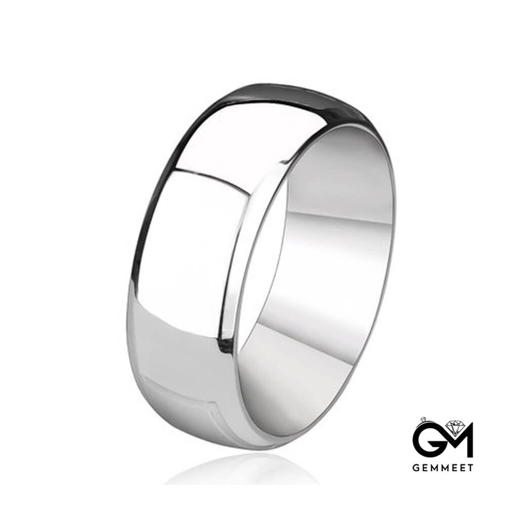 Titanium Steel Square Smooth Stainless Steel Ring