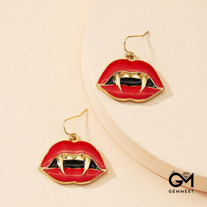 Creative studs for Christmas lip earrings