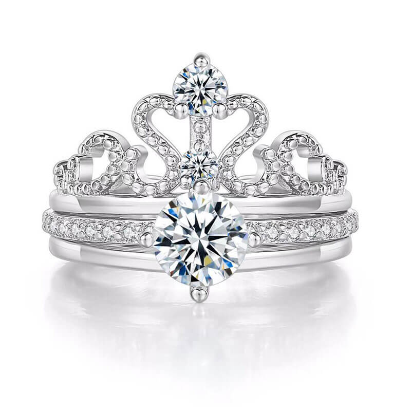 2 in 1 Hollow Crown Adjustable Ring