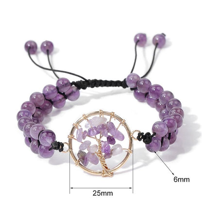 6mm Beads Double Braided Tree Of Life Bracelet