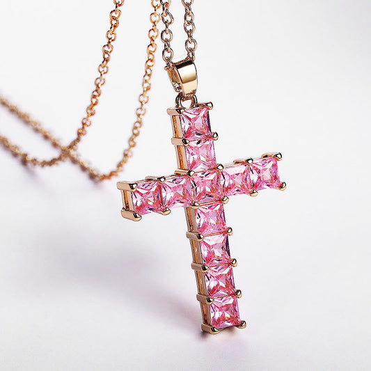 Zircon Cross Necklace