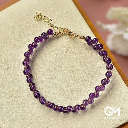 Natural Amethyst Reki Gemstone Bracelet