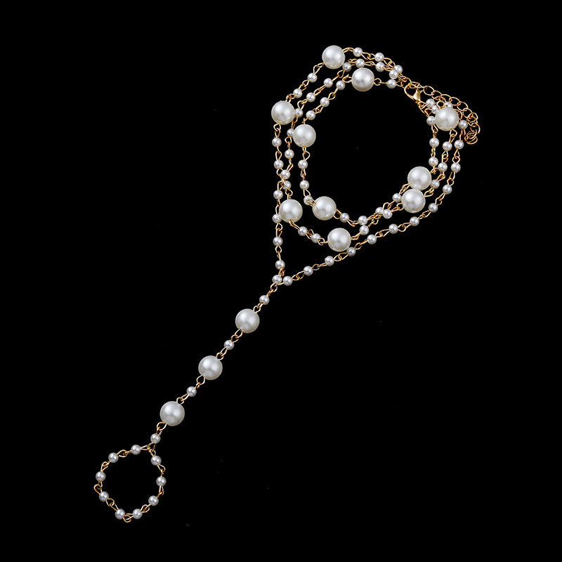 Bohemia Organic Pearl 3 Layer Chain Anklet