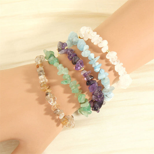 Bohemian Colored Stone Irregular Design Summer String Jewelry