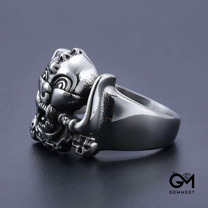 Personality Scream Band Skull Styling Ring