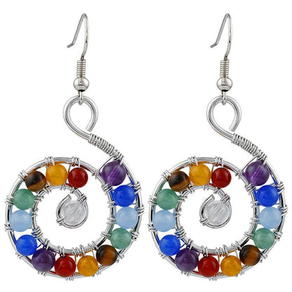 Spiral Shape Chakra Orgone Earrings