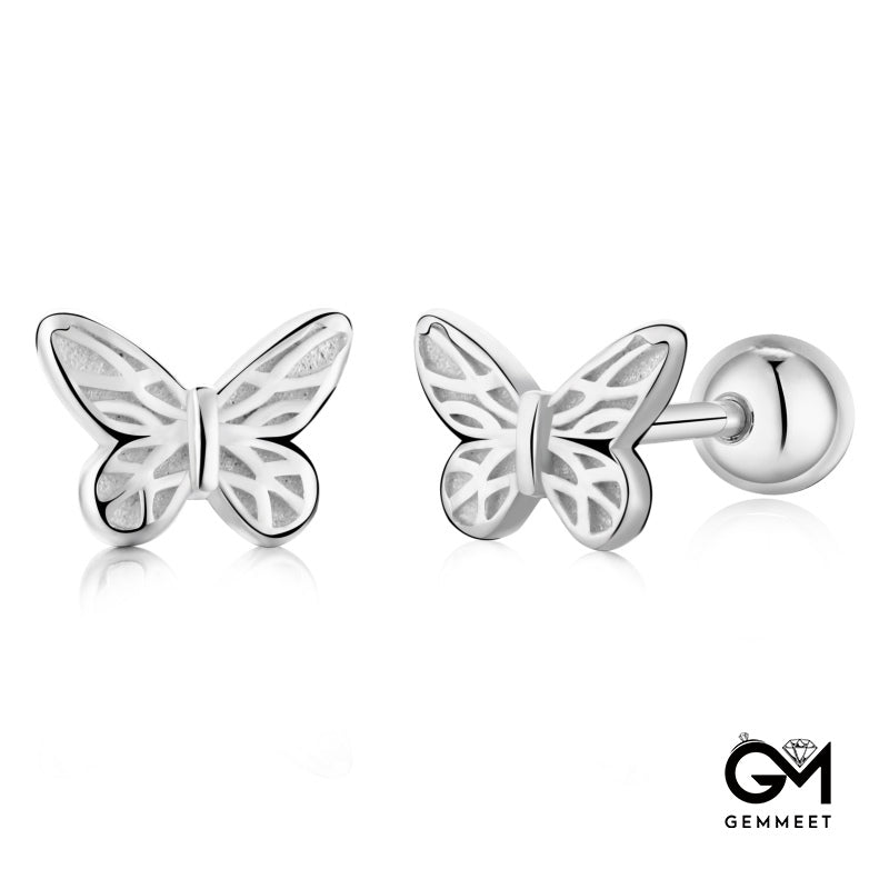 S925 Sterling Silver Delicate Bow Set Earrings