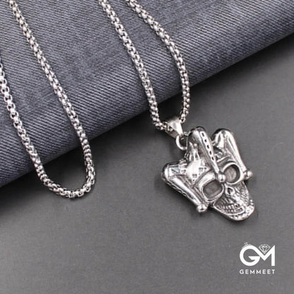 Punk Chic Alloy Skull Necklace