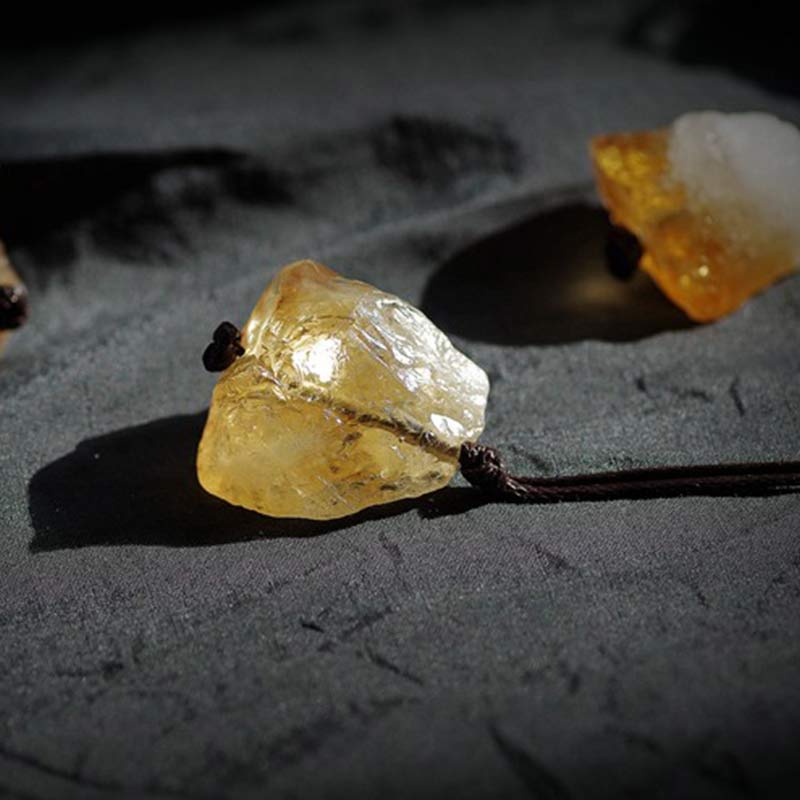 Natural Citrine Prosperity Gemstone Necklace