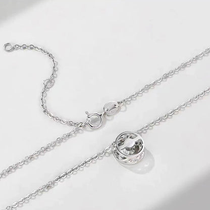 White Gold Timeless Beating Halo Pendants Chains