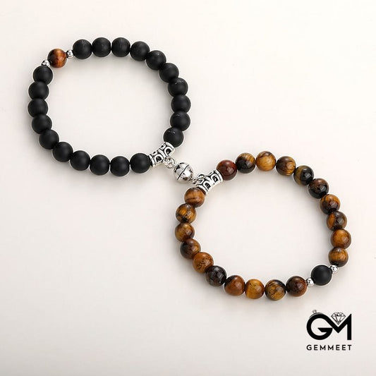 2pcs Magnet Attract Couple Bracelet Set