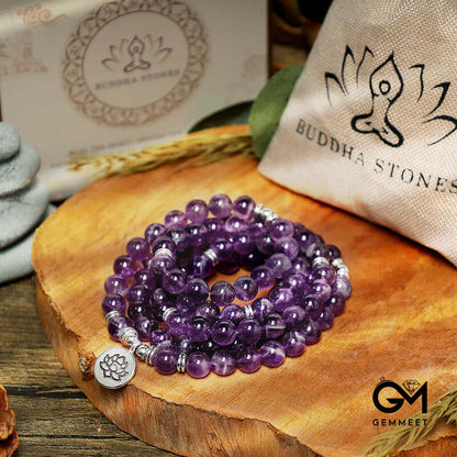 6MM Amethyst Purification Mala Bracelet