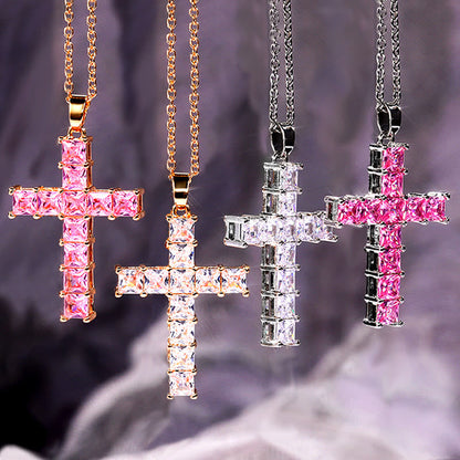 Zircon Cross Necklace