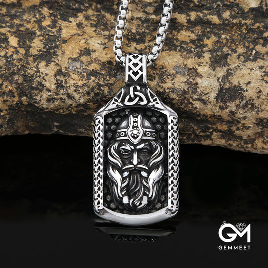 Titanium Steel Irish Pendant Viking Warrior Necklace