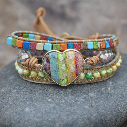 Bohemian Rainbow Combination Multi-Layer Bracelet