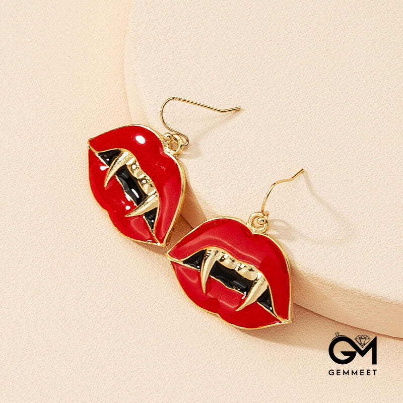 Creative studs for Christmas lip earrings