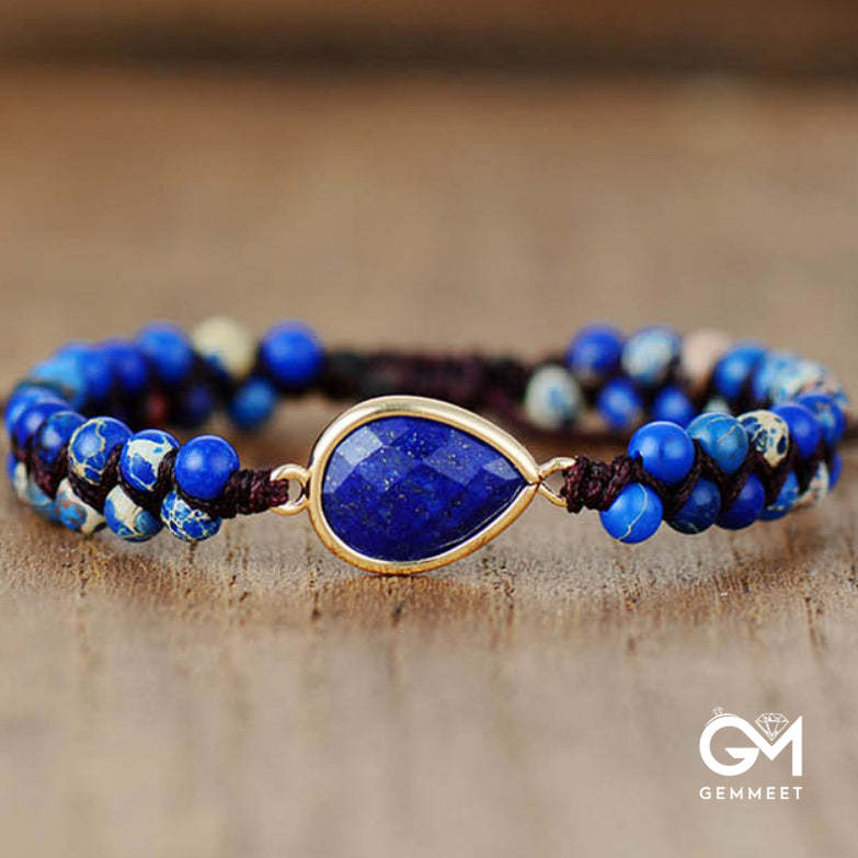 Lapis Lazuli Hand Woven Bracelet