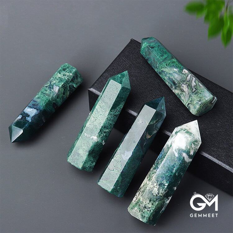 Malachite  Crystal Wands Tower