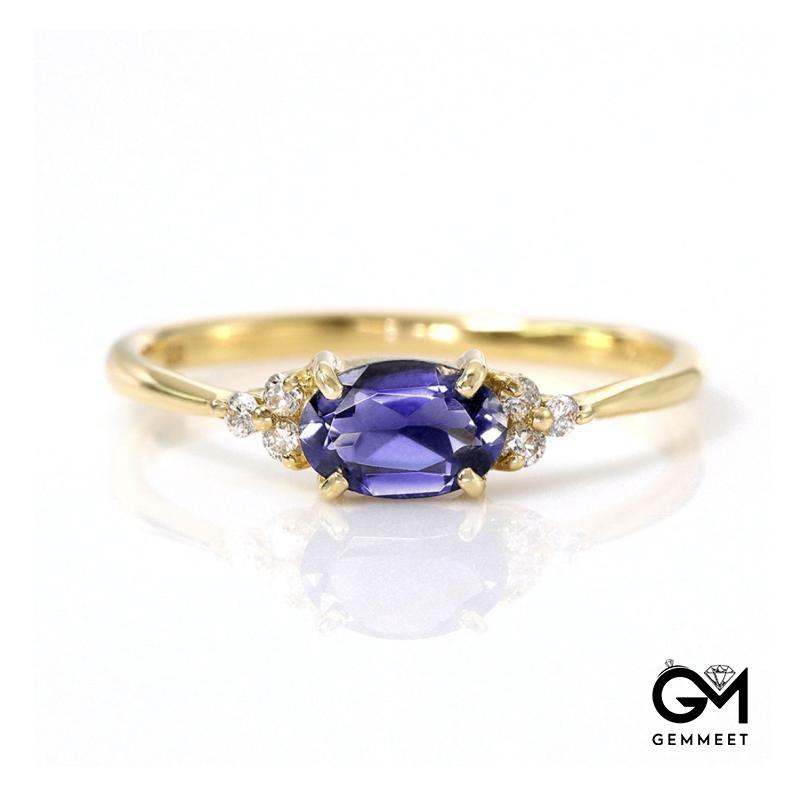 Oval Tanzanite Adjustable Ring