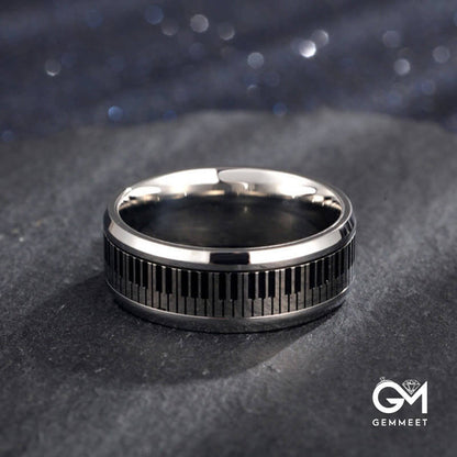 Spinner Music Piano Keys Ring