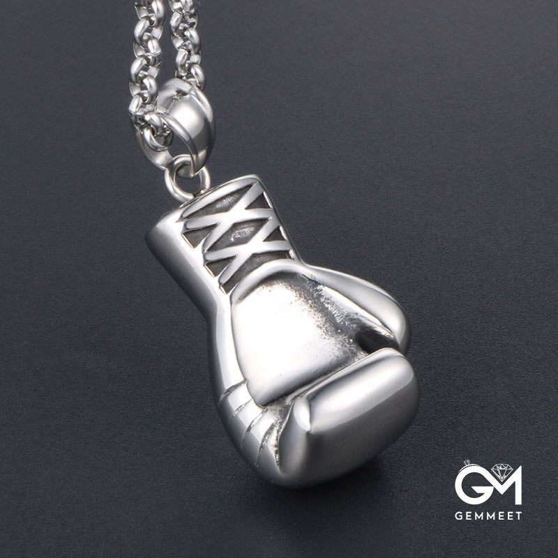 Titanium Steel Boxing Gloves Men's Necklace