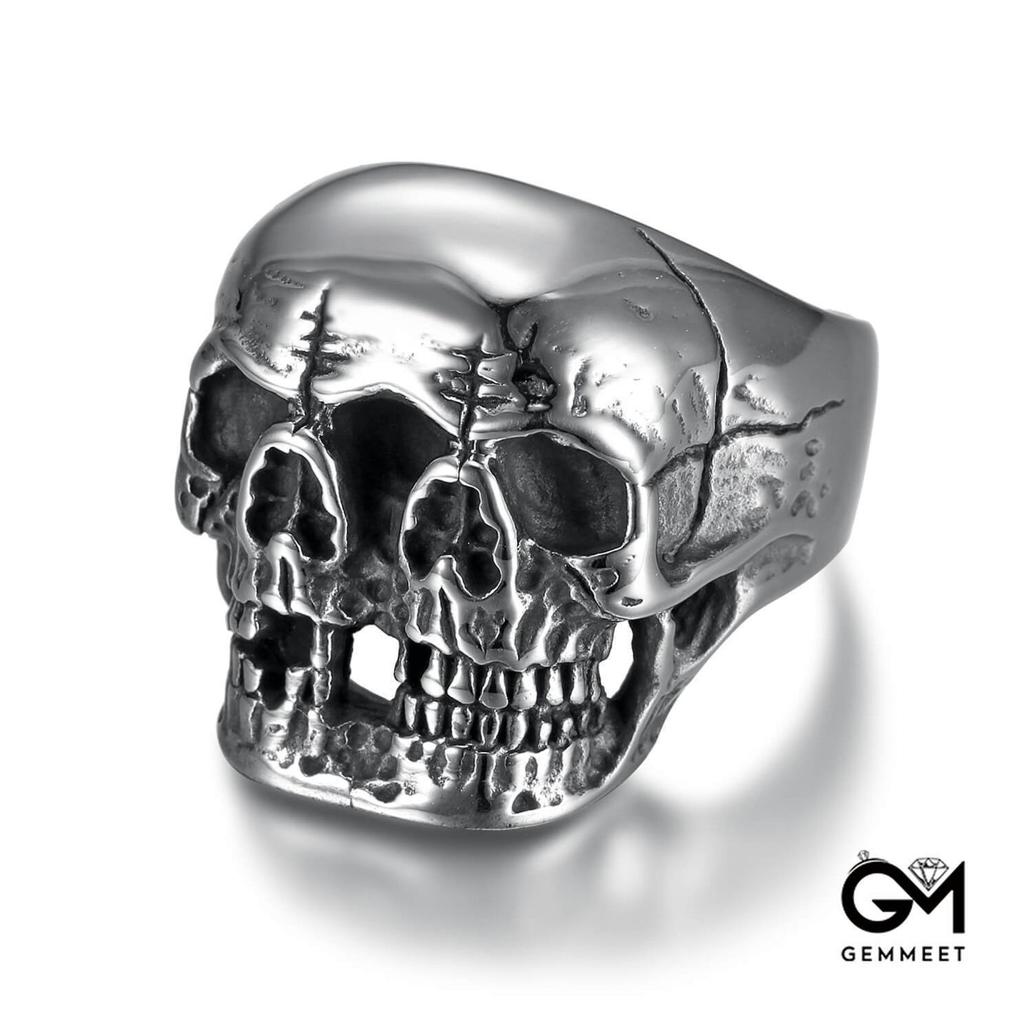 Three-sided Skull Halloween Ghost Ring